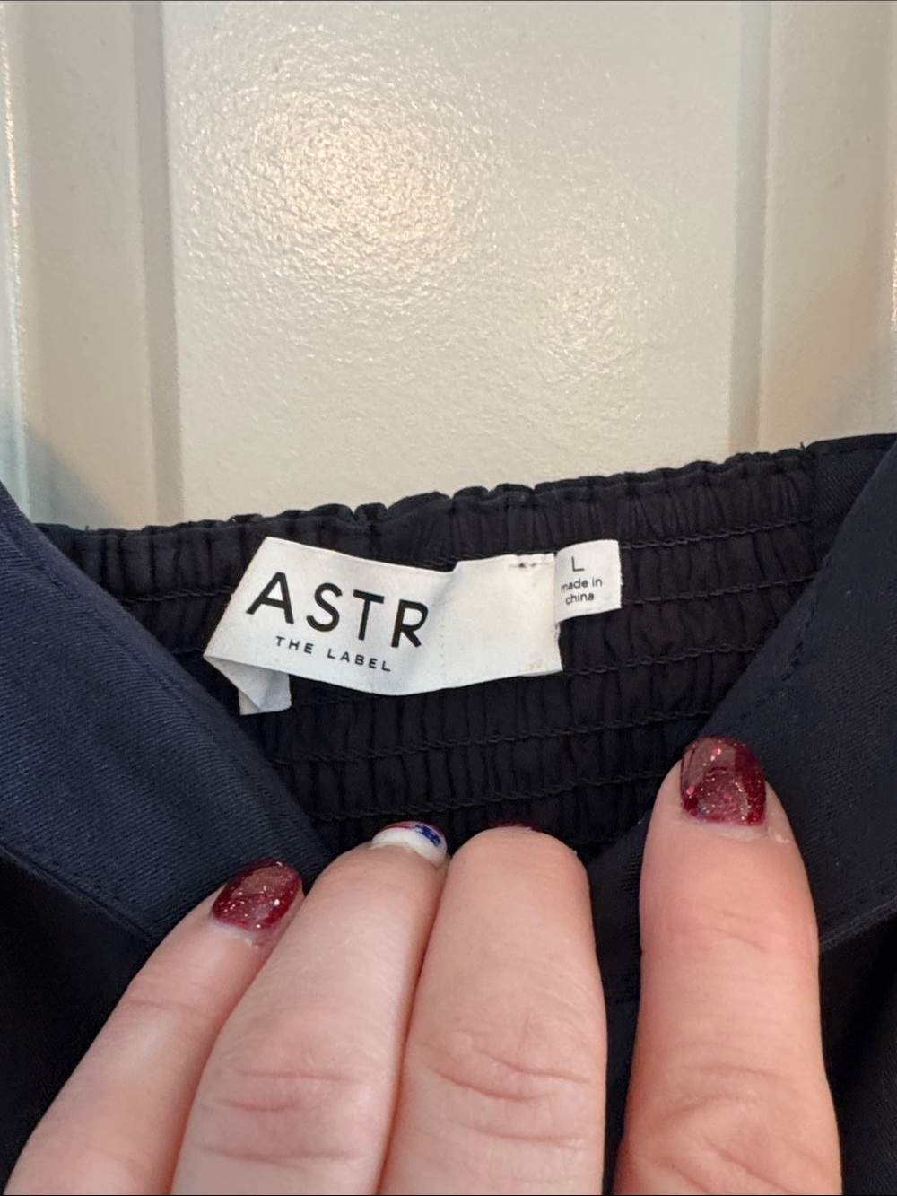 Astr Black Sleeveless Midi Dress with Button Bodice and Waist Tie - Picture 3 of 5
